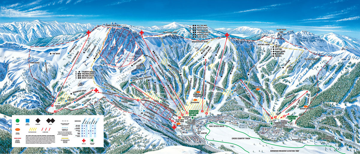 Kirkwood Trail Map - Now part of Vail Resorts